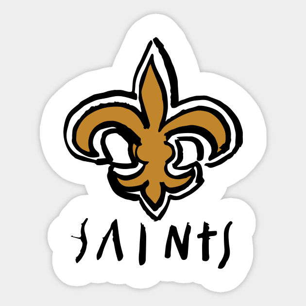 New Orleans Saiiiints Sticker by Very Simple Graph
